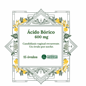 ÓVULOS DE ÁCIDO BÓRICO 600 MG | ÓVULOS P/CANDIDIASIS VAGINAL