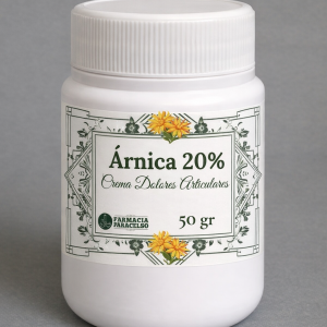 Crema para dolor articular con aceite de árnica 20%