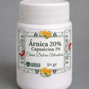 Crema para dolor articular con aceite de árnica y capsaicina
